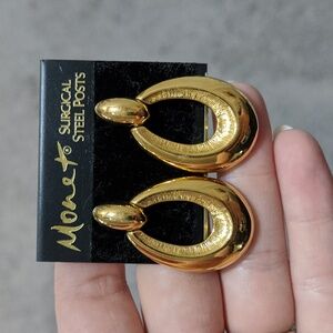 Monet door knocker hoop earrings